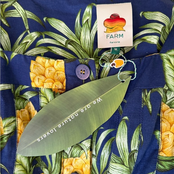 FARM Rio Blue and Yellow Pineapple Dress - Picture 2 of 2